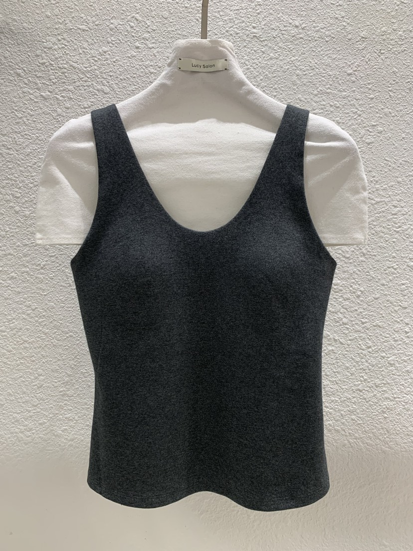 LUCY SALON東大門直郵女裝新款職業推薦吊帶背心V領深V無袖LUCY SALON吊帶/背心圖色2墨色