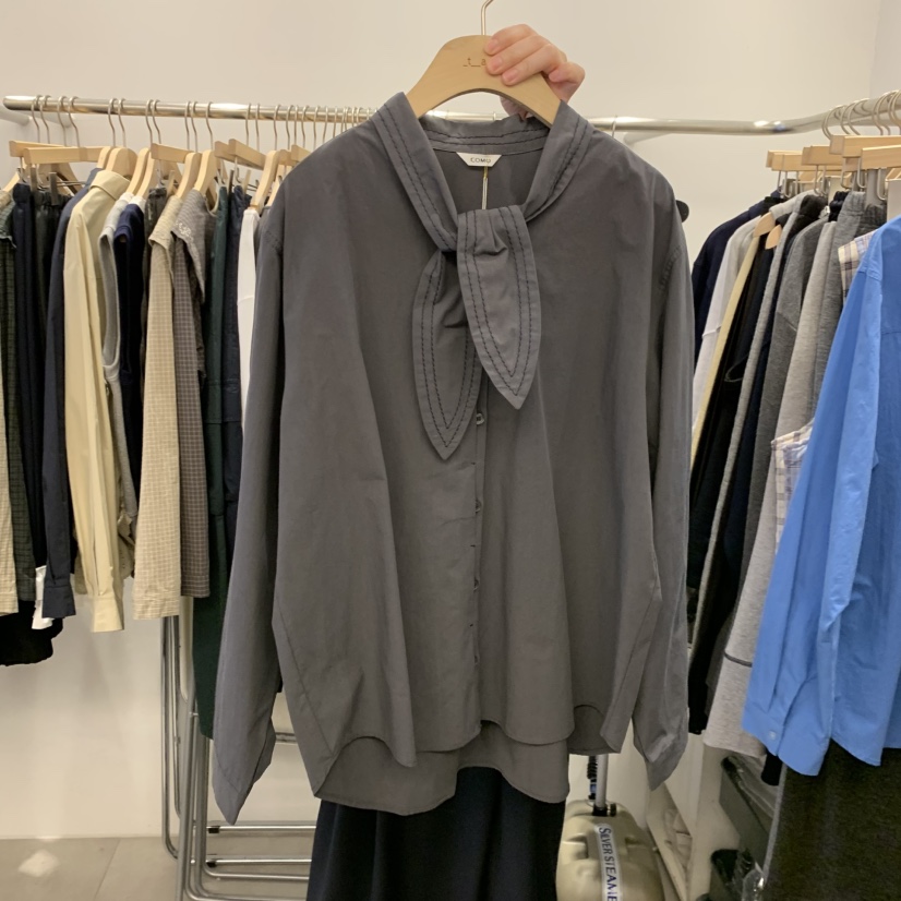 TAN&amp;COMO韓國代購女裝新品休閑職業時尚襯衫蕾絲衫圍巾tan-COMO襯衫/蕾絲衫圖色2