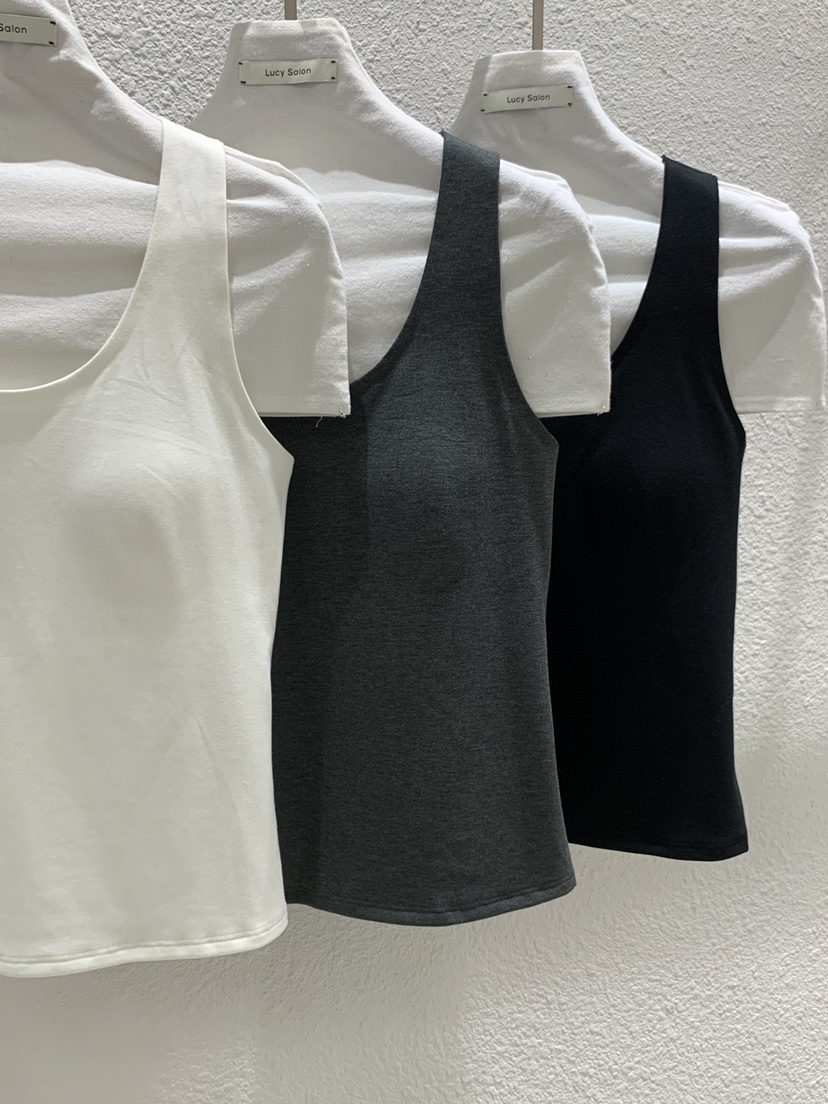 LUCY SALON韓國代購女裝新品人氣熱賣職業吊帶背心U領無袖LUCY SALON吊帶/背心
