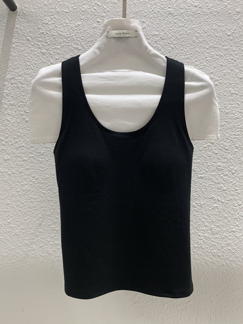 LUCY SALON韓國代購女裝新品人氣熱賣職業吊帶背心U領無袖LUCY SALON吊帶/背心圖色3黑色
