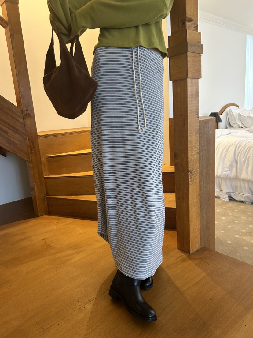 ME MO東大門代購女士新款真品推薦人氣熱賣休閑長裙磨毛ME MO長裙