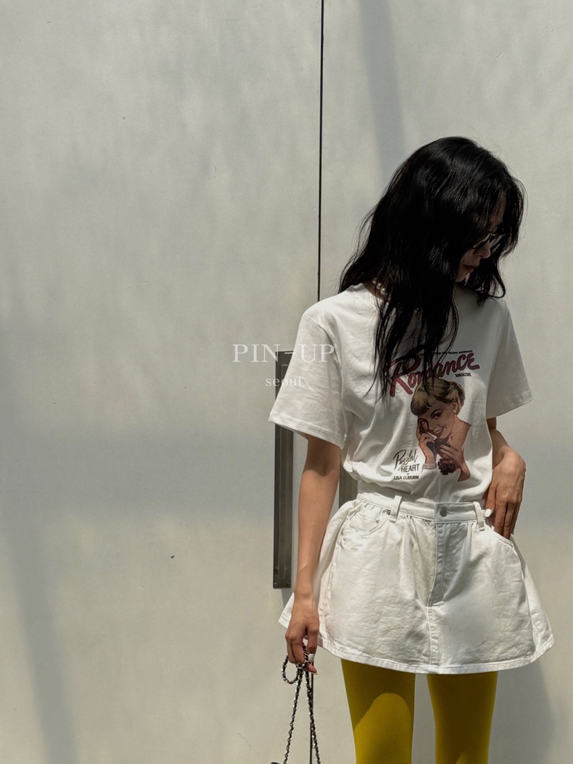 PIN-UP東大門實拍女裝新款人氣休閑熱賣時尚推薦短裙喇叭PIN-UP短裙