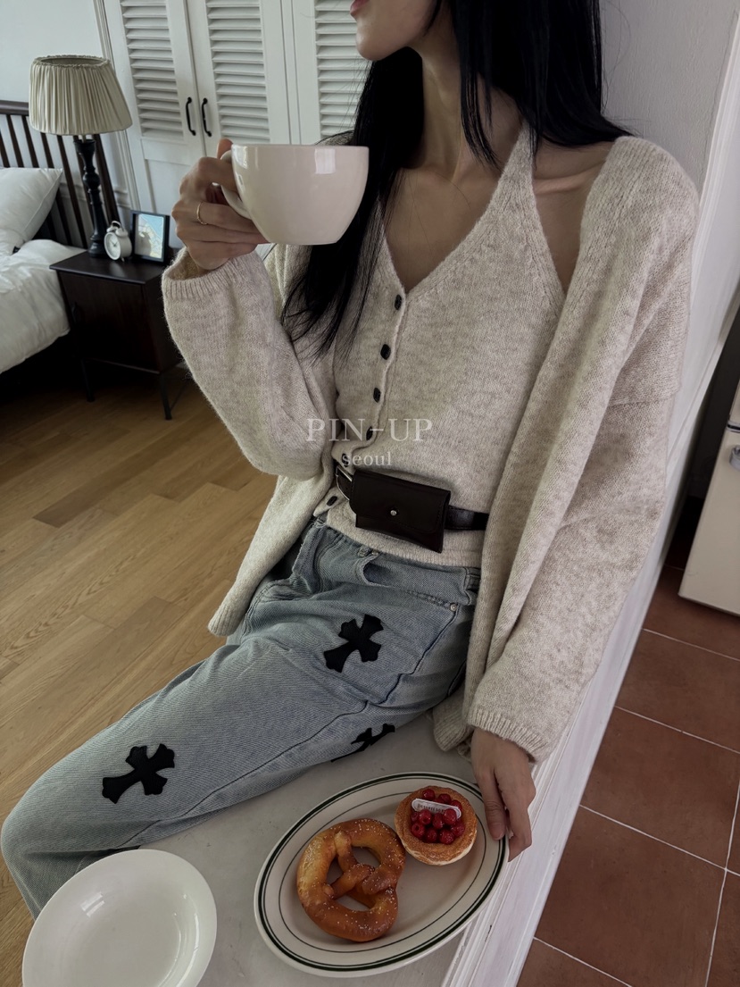 PIN-UP東大門代購女士新品休閑熱賣時尚真品推薦套裝開衫PIN-UP套裝