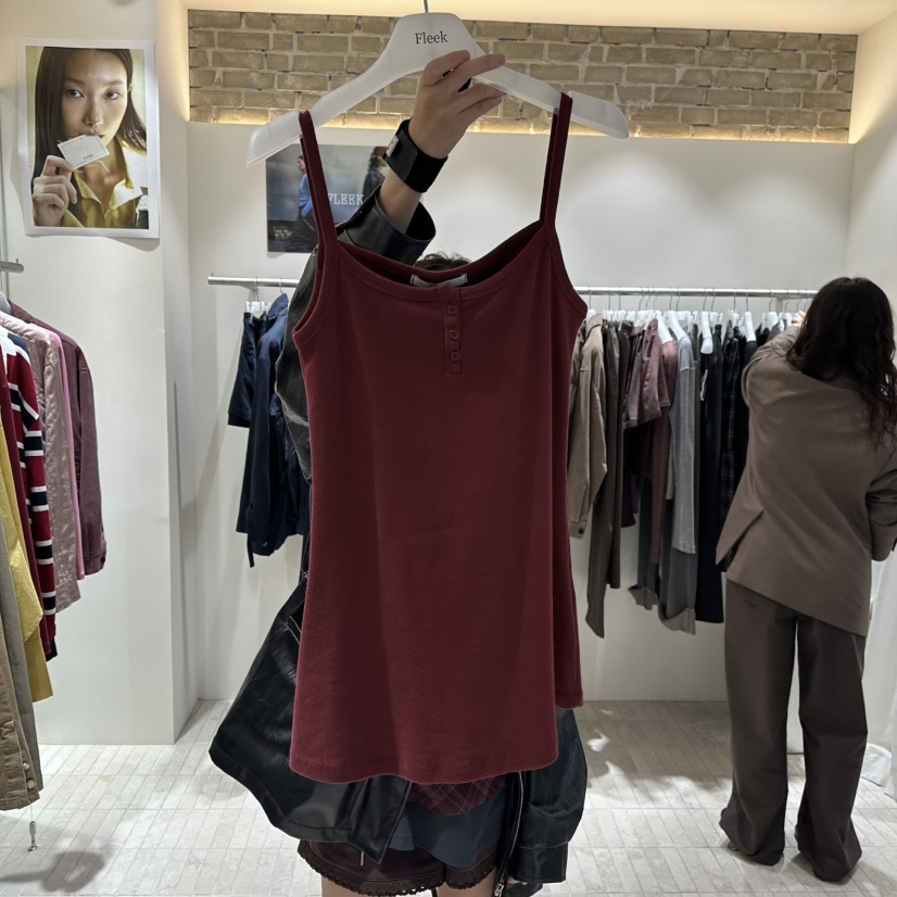 FLEEK東大門實拍女裝新品職業熱賣真品時尚連衣裙OPS無袖Fleek連衣裙圖色1