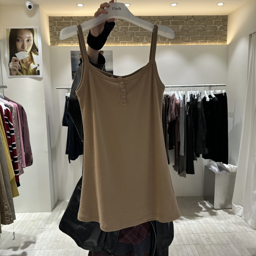 FLEEK東大門實拍女裝新品職業熱賣真品時尚連衣裙OPS無袖Fleek連衣裙圖色4