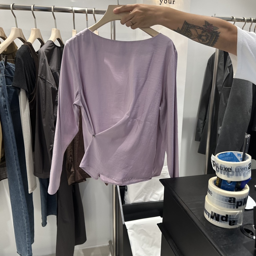 YOUR韓國直郵女士新品熱賣真品人氣職業休閑推薦襯衫蕾絲衫YOUR襯衫/蕾絲衫圖色1