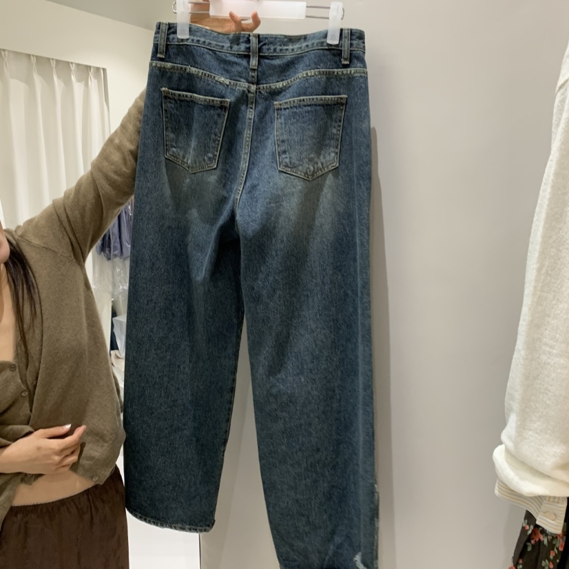 ASCENT東大門直郵女裝新款人氣休閑熱賣時尚真品牛仔褲復古ASCENT牛仔褲