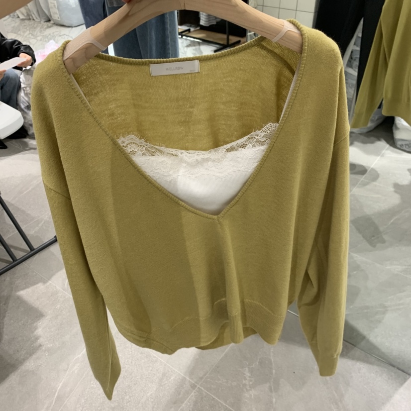 WELL ROW韓國直郵女裝新品熱賣真品時尚職業針織衫不含內搭WELL ROW針織衫圖色2