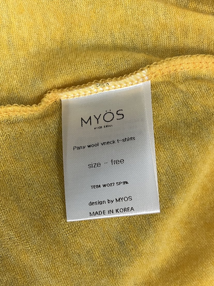 MYOS東大門直郵女裝新品人氣推薦休閑熱賣時尚真品長袖T恤MYOS長袖T恤