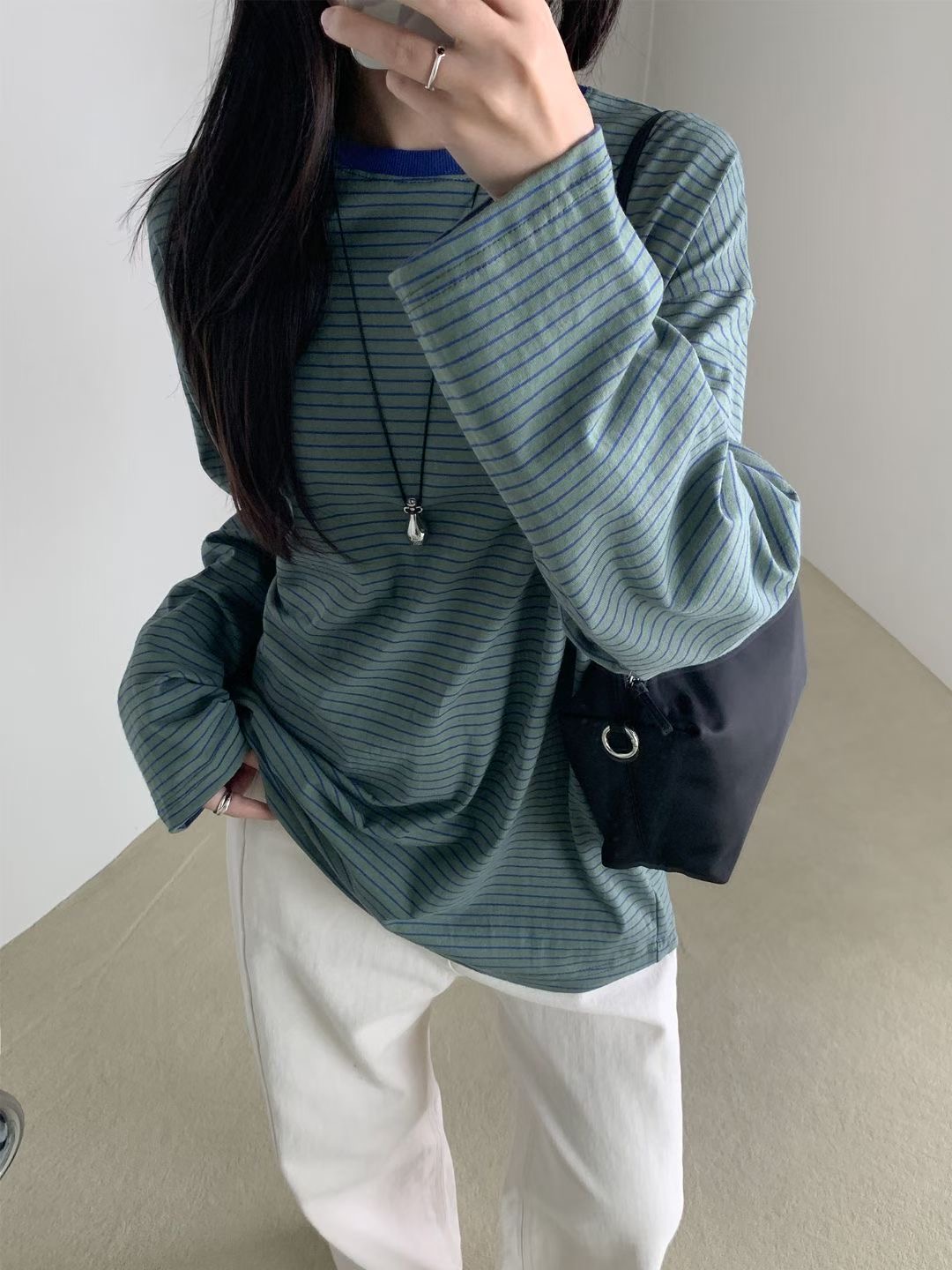 SATURDAY韓國直郵女裝新品推薦休閑時尚真品人氣熱賣長袖T恤SATURDAY長袖T恤圖色3