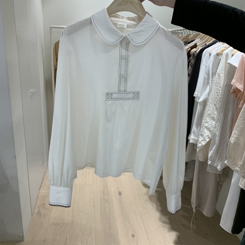 LIFFEY東大門實拍女裝新品時尚休閑推薦真品人氣襯衫蕾絲衫LIFFEY襯衫/蕾絲衫圖色1