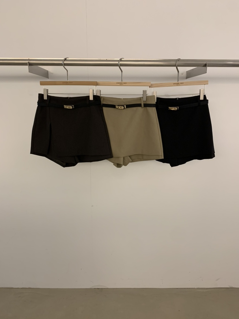 UNDER KEY東大門代購女裝新品時尚休閑熱賣推薦裙褲含腰帶UNDER KEY裙褲