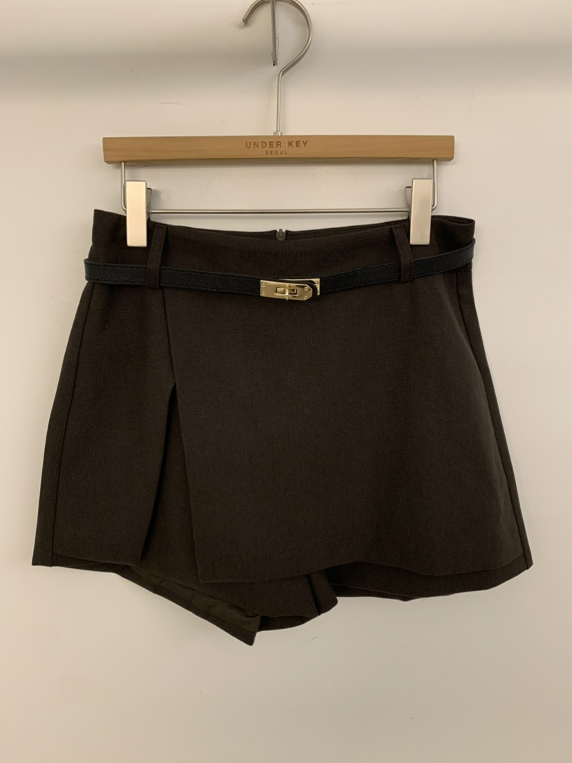 UNDER KEY東大門代購女裝新品時尚休閑熱賣推薦裙褲含腰帶UNDER KEY裙褲圖色3