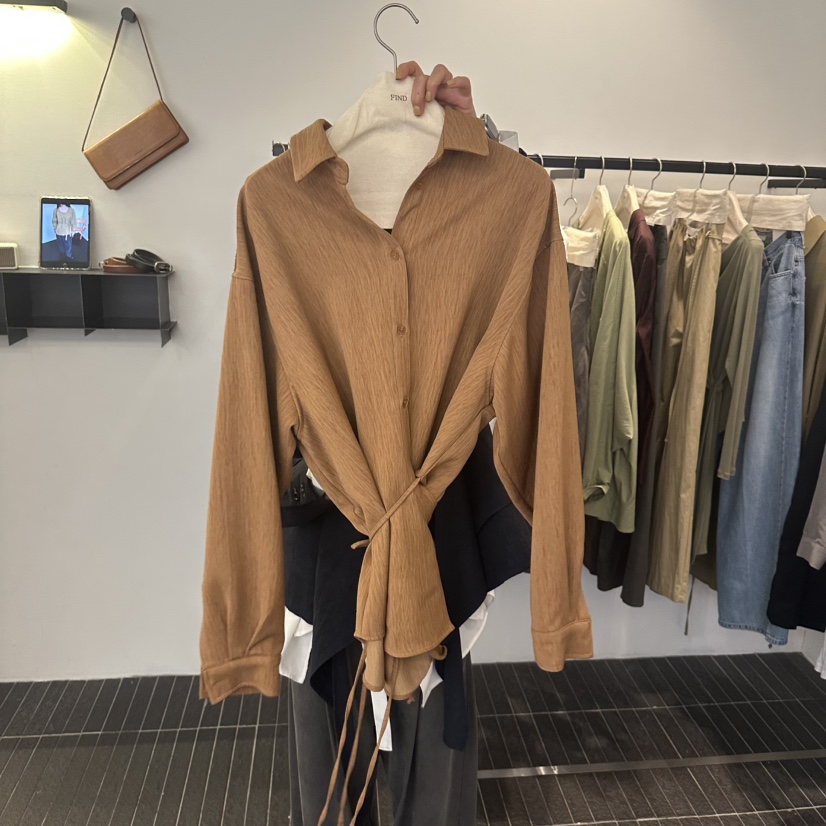 FIND-P韓國直郵女士新品休閑熱賣時尚推薦人氣襯衫蕾絲衫FIND-P襯衫/蕾絲衫圖色2