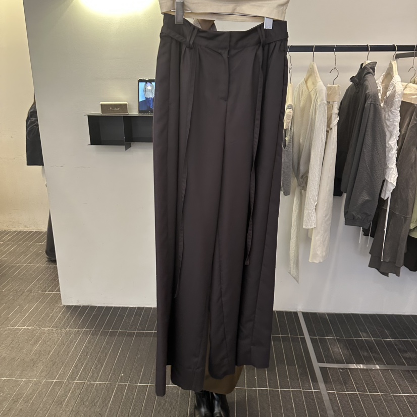 FIND-P東大門直郵女士新品真品時尚推薦休閑人氣休閑褲褶皺FIND-P休閑褲圖色1墨色