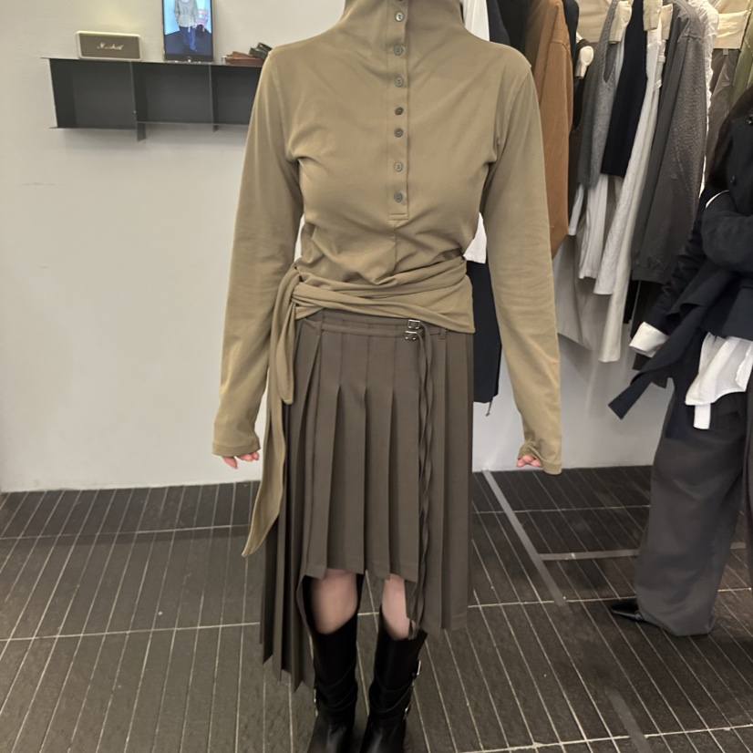 FIND-P韓國直郵女士新款時尚真品人氣推薦休閑長袖T恤高領FIND-P長袖T恤