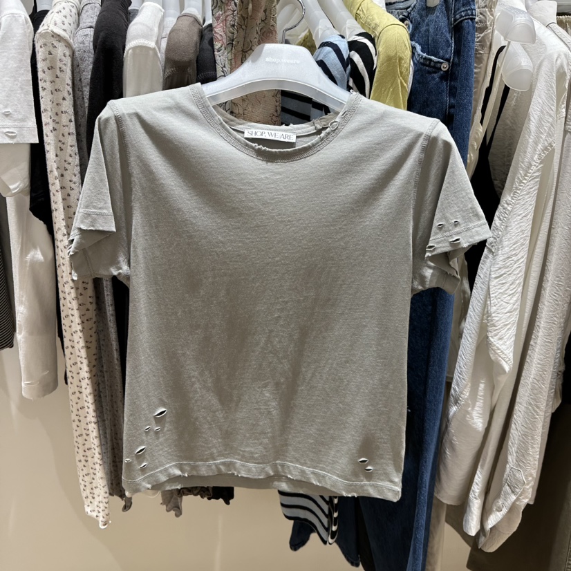 WE ARE/WELOVER東大門代購女裝新款時尚熱賣休閑推薦T恤SHOP_WE ARET恤圖色2灰色