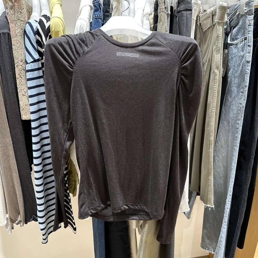 WE ARE/WELOVER東大門實拍女士新品推薦真品時尚長袖T恤SHOP_WE ARE長袖T恤圖色2墨色