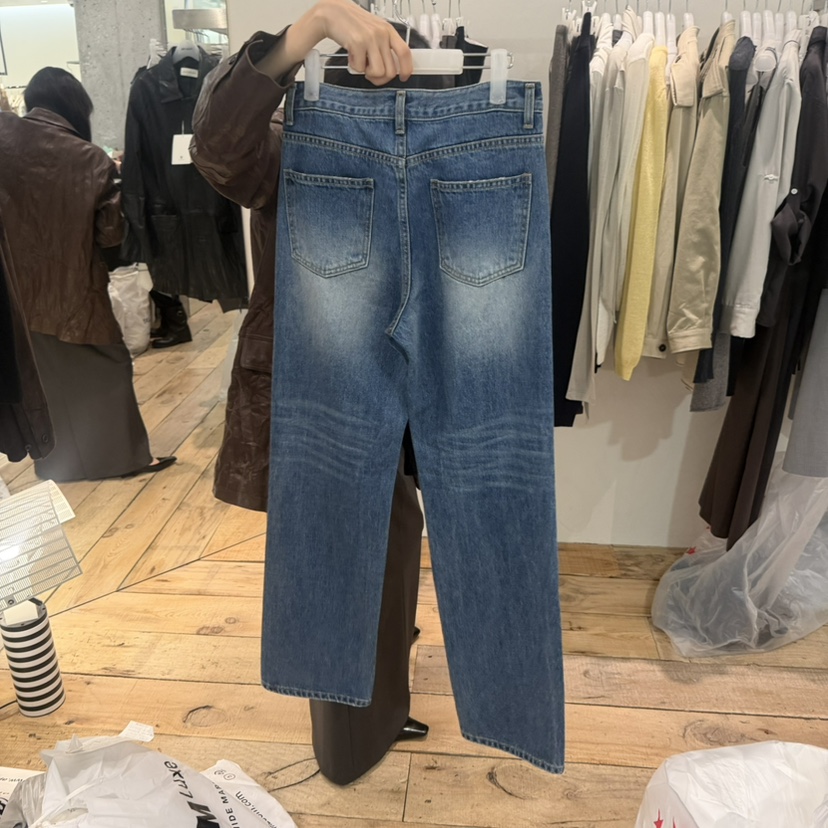 CREAM VILLA東大門代購女裝新品休閑牛仔褲CREAM VILLA牛仔褲
