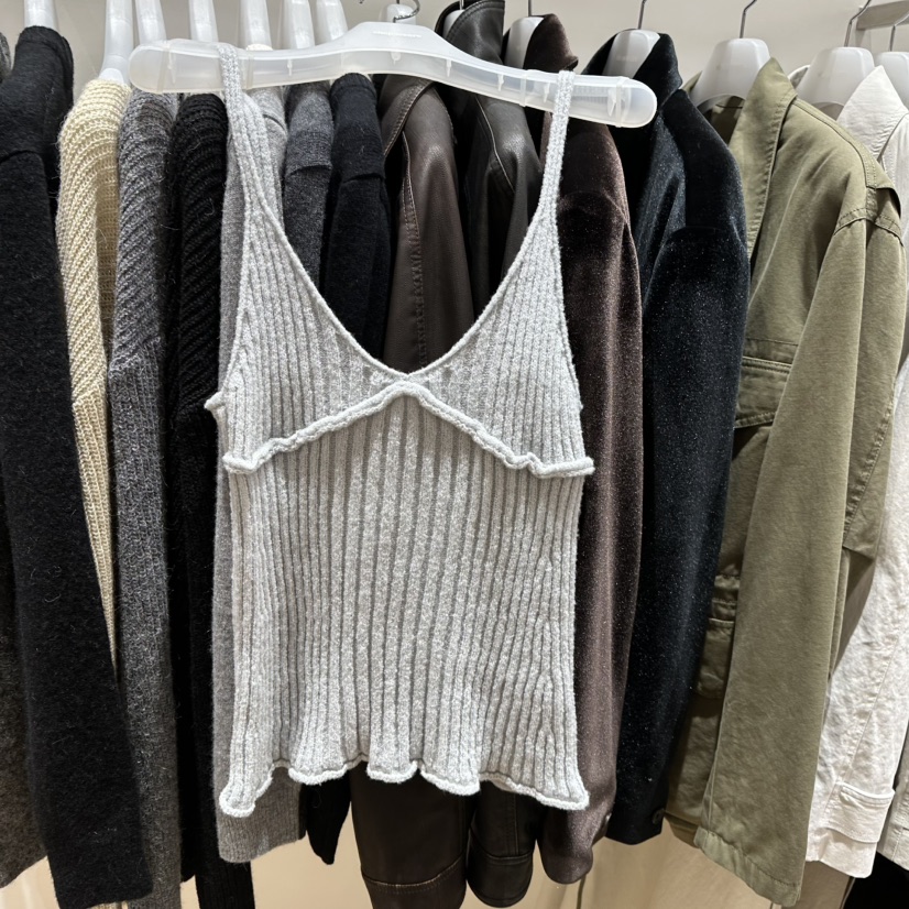 WE ARE/WELOVER東大門代購女裝新品熱賣推薦真品吊帶背心SHOP_WE ARE吊帶/背心圖色2灰白色