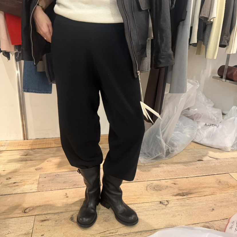 CREAM VILLA東大門代購女裝新品休閑休閑褲針織褲CREAM VILLA休閑褲圖色3黑色