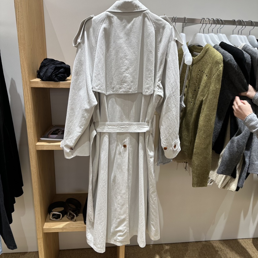 WE ARE/WELOVER韓國直郵女裝新款推薦休閑長款風衣含腰帶SHOP_WE ARE長款風衣