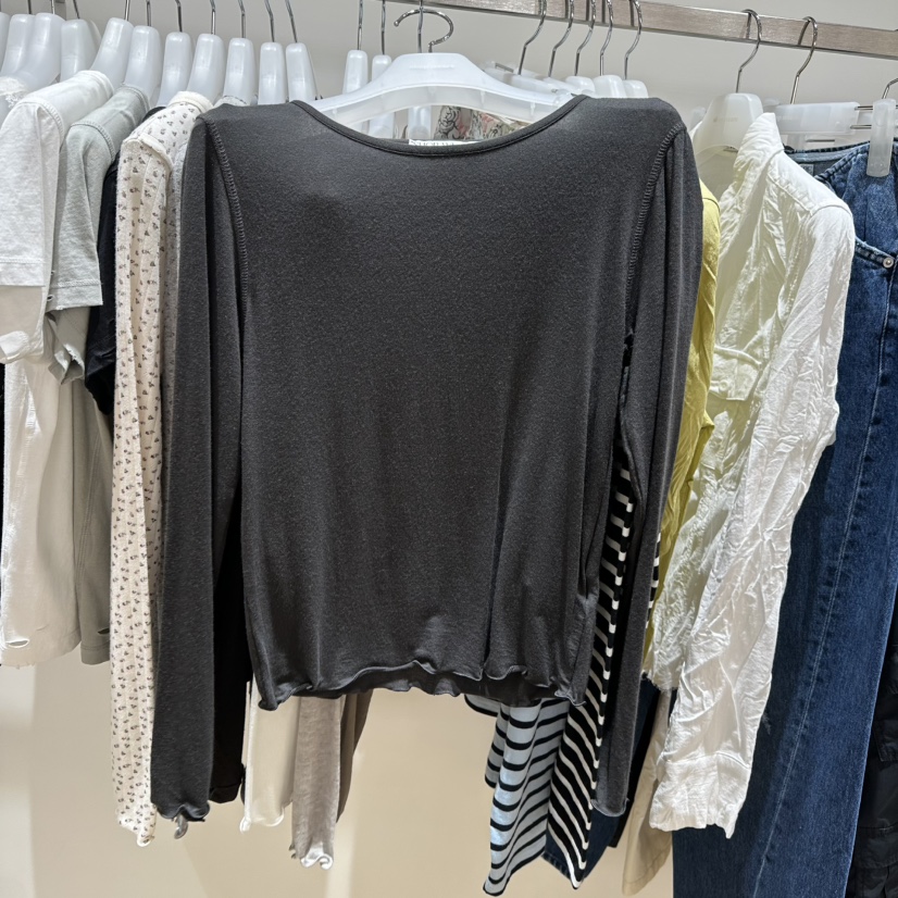 WE ARE/WELOVER東大門實拍女士新款休閑推薦真品長袖T恤SHOP_WE ARE長袖T恤圖色4
