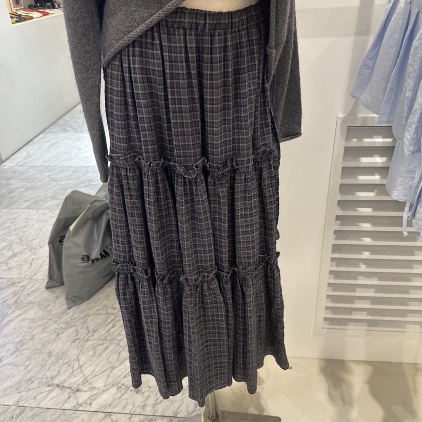 BAGUETTE-P東大門直郵女裝新品真品人氣推薦長裙格子褶皺BAGUETTE-P長裙圖色2