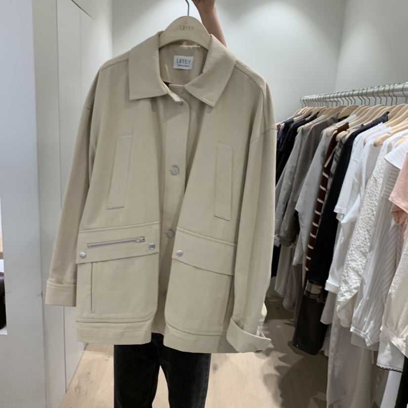 LIFFEY韓國直郵女裝新品推薦時尚真品人氣休閑熱賣夾克口袋LIFFEY夾克圖色1