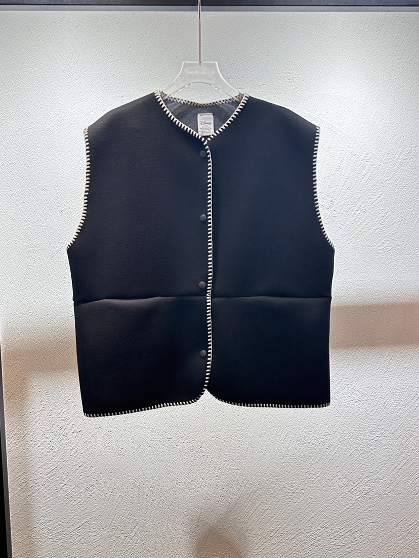 BLACK RIBBON-P韓國代購女裝新款推薦馬甲手工刺繡米奇BLACK RIBBON-P馬甲圖色1