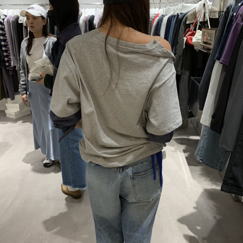 TEMPTING東大門直郵女裝新款推薦人氣熱賣時尚長袖T恤假兩件TEMPTING長袖T恤