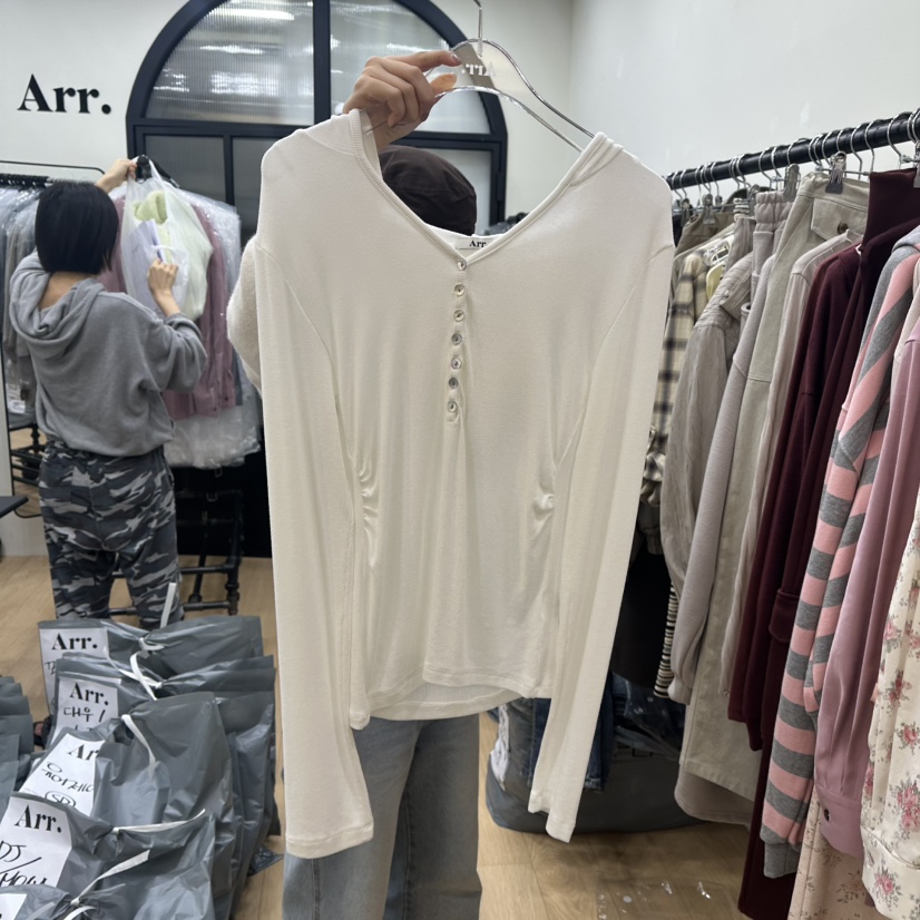 ARR東大門直郵女裝新品人氣熱賣推薦真品時尚長袖T恤連帽衫ARR長袖T恤圖色3