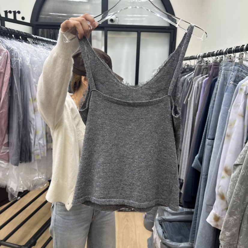 ARR韓國代購女裝新品休閑真品推薦人氣時尚吊帶背心蕾絲無袖ARR吊帶/背心