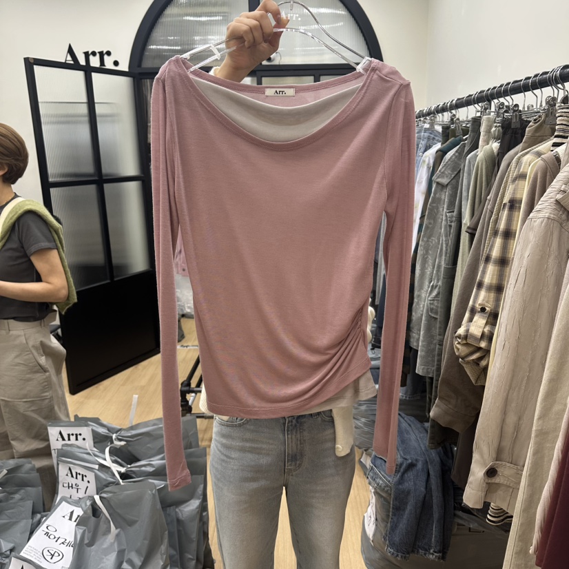 ARR韓國代購女士新款時尚真品人氣推薦熱賣休閑長袖T恤ARR長袖T恤圖色2