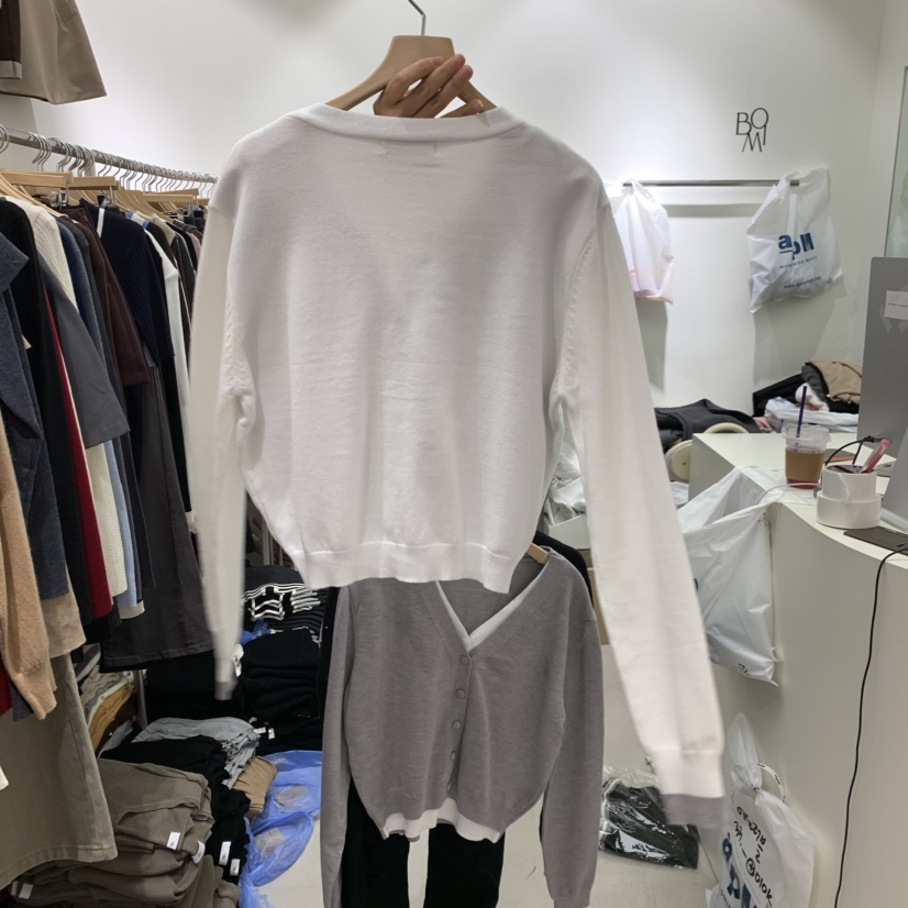 BY BOMI東大門直郵女裝新品時尚真品推薦人氣針織衫V領開衫BY BOMI針織衫
