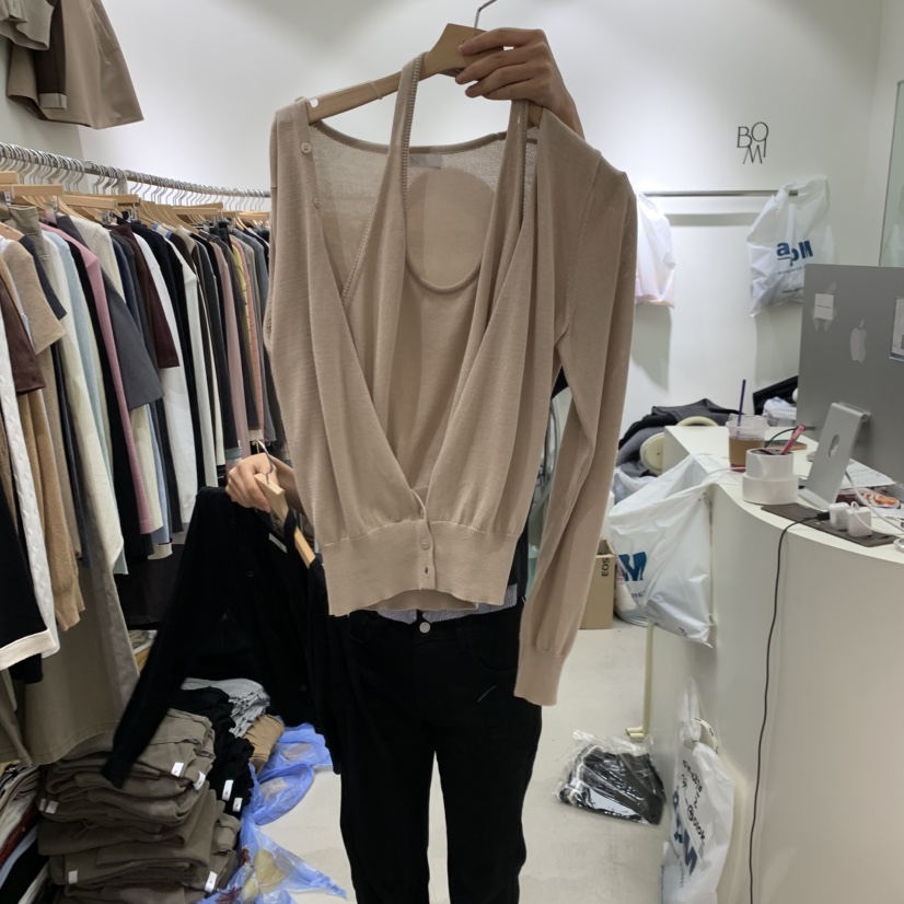 BY BOMI東大門代購女士新品熱賣時尚人氣真品針織衫假兩件BY BOMI針織衫圖色3