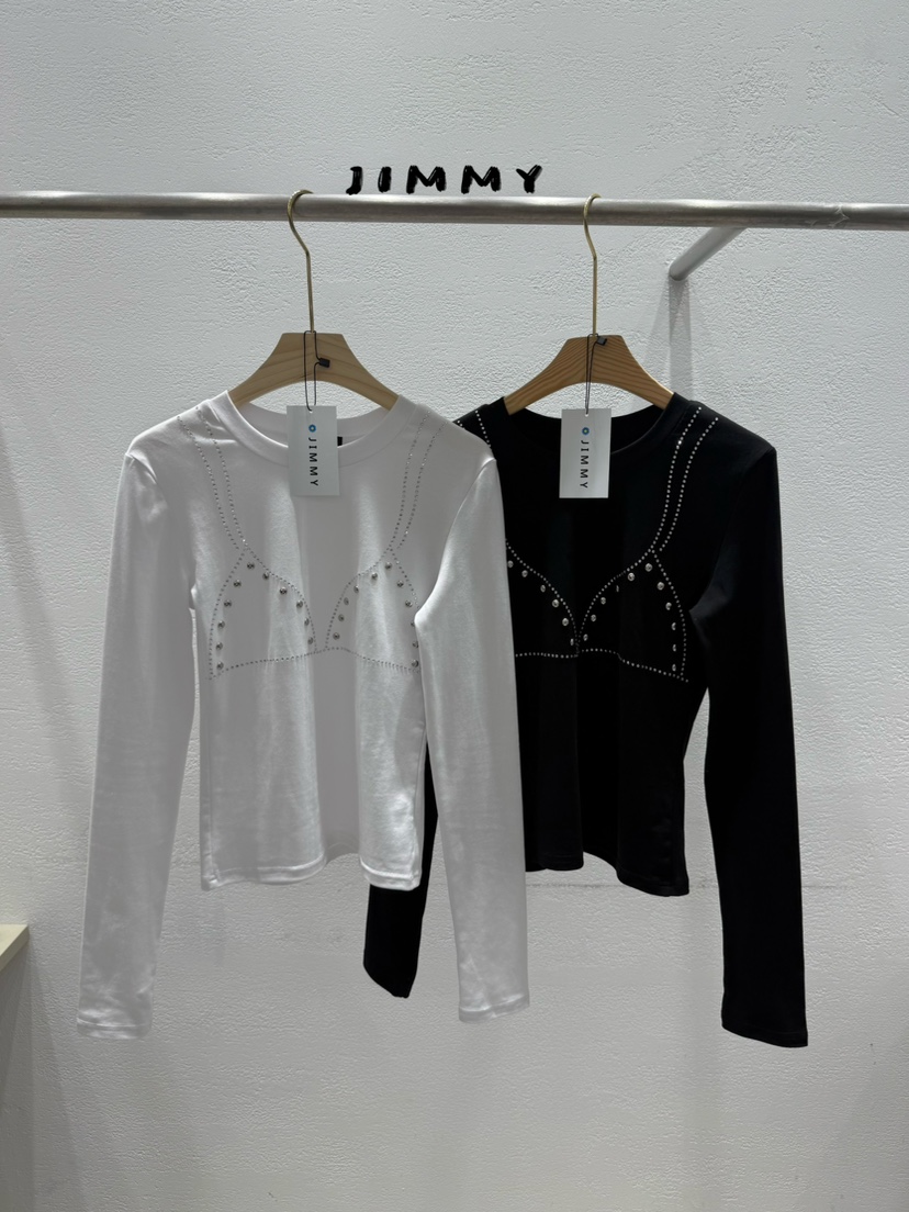 JIMMY韓國代購女士新品真品熱賣推薦人氣休閑時尚長袖T恤JIMMY/REMAKE長袖T恤