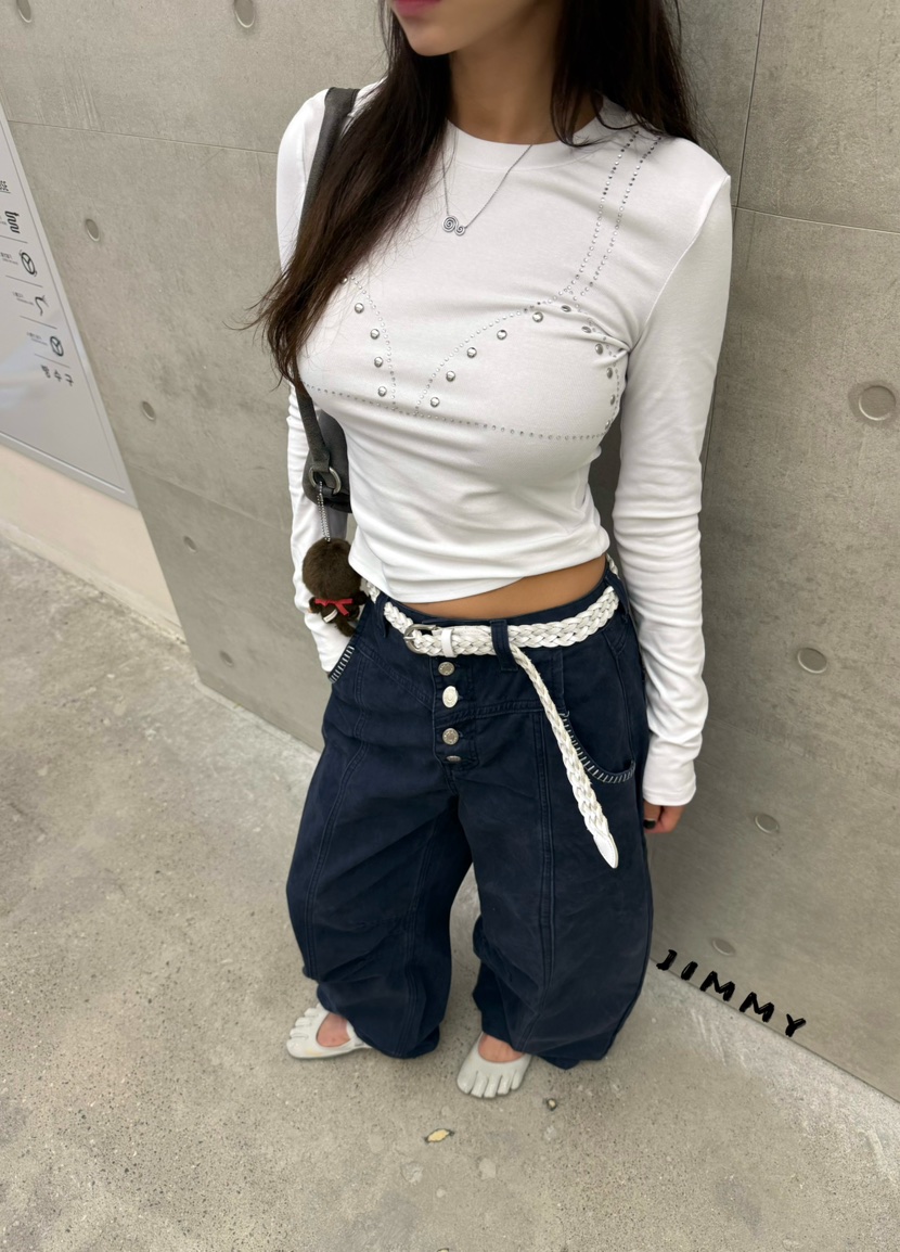 JIMMY韓國代購女士新品真品熱賣推薦人氣休閑時尚長袖T恤JIMMY/REMAKE長袖T恤