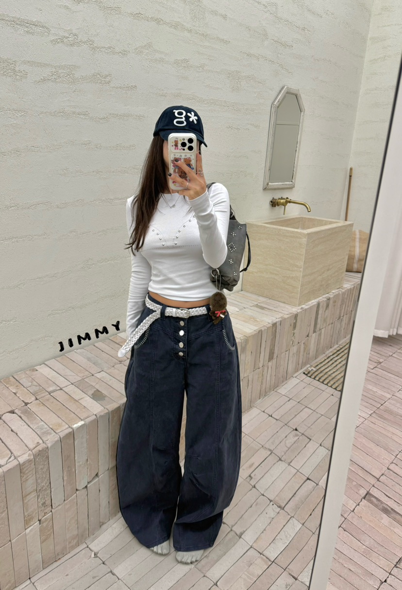 JIMMY韓國代購女士新品真品熱賣推薦人氣休閑時尚長袖T恤JIMMY/REMAKE長袖T恤