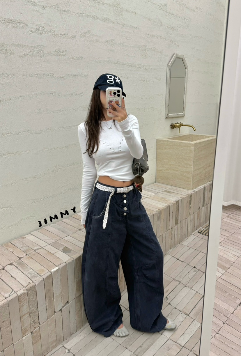 JIMMY韓國代購女士新品真品熱賣推薦人氣休閑時尚長袖T恤JIMMY/REMAKE長袖T恤