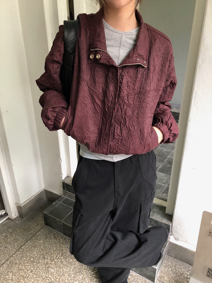UNBOUND韓國代購女裝新品真品時尚推薦人氣熱賣休閑夾克褶皺UNBOUND夾克