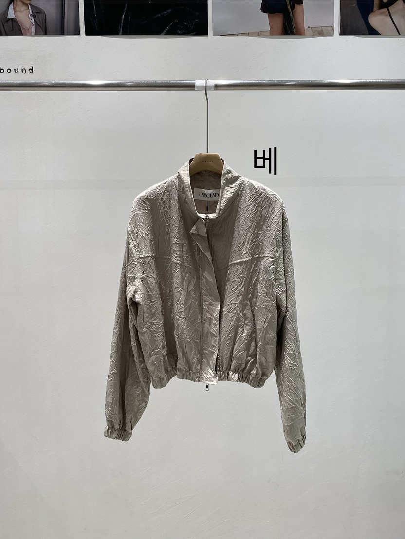UNBOUND韓國代購女裝新品真品時尚推薦人氣熱賣休閑夾克褶皺UNBOUND夾克圖色1