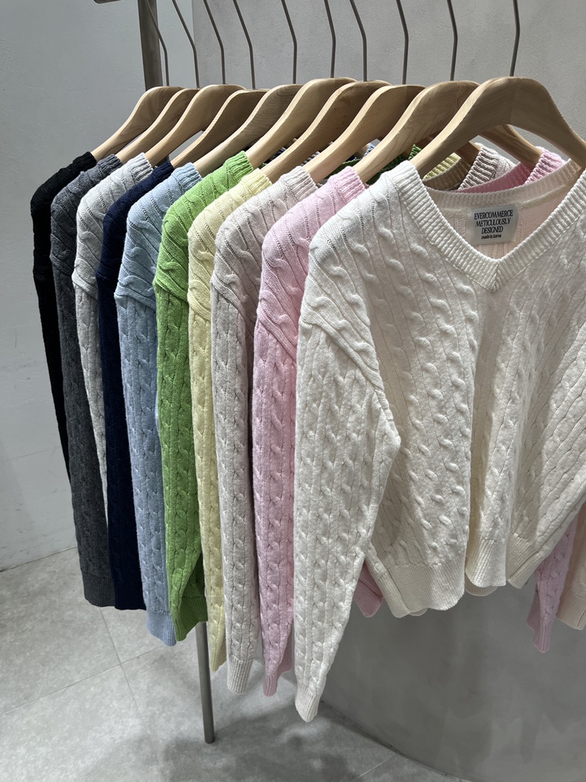 EVERCOMMERCE METICULOUSLY DESIGNED東大門直郵女士新款人氣針織衫棉質EVERCOMMERCE METICULOUSLY DESIGNED針織衫