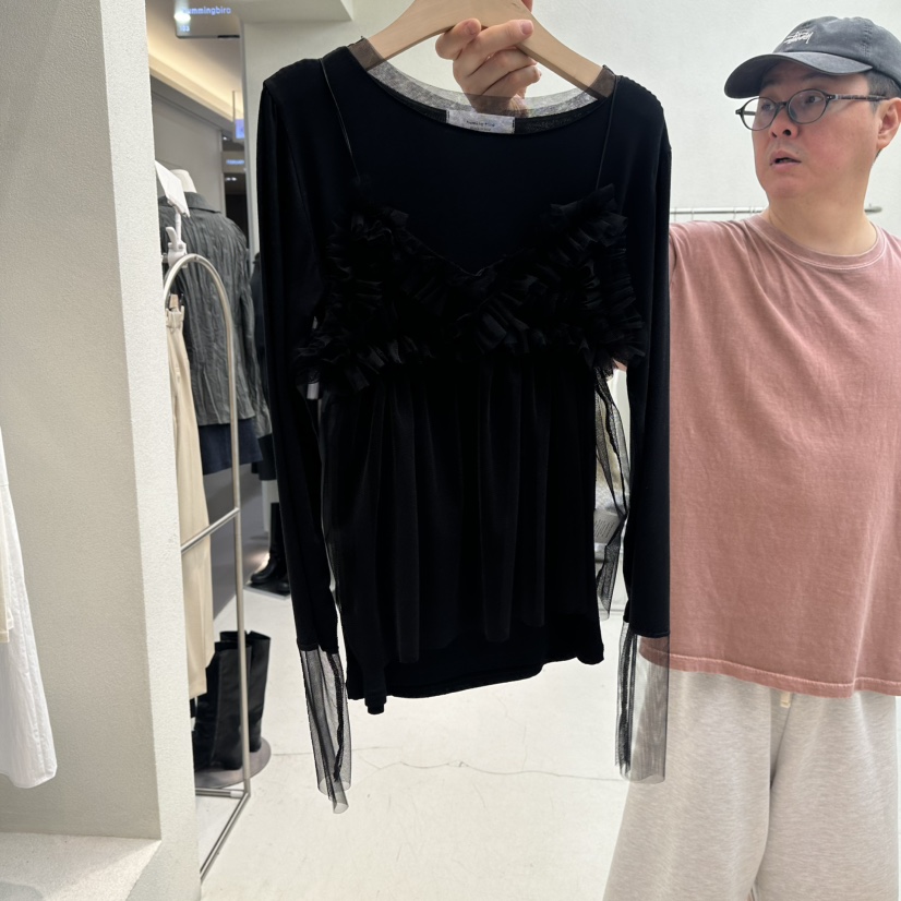 HUMMING BIRD東大門實拍女裝新款人氣吊帶背心不含內搭網狀HUMMING BIRD吊帶/背心圖色3