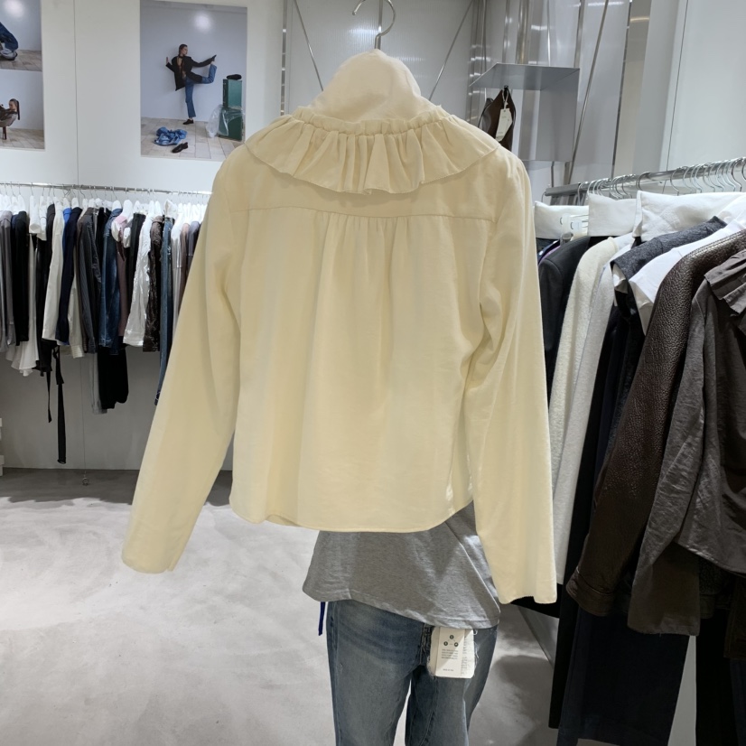 TEMPTING韓國代購女士新品真品休閑推薦時尚襯衫蕾絲衫褶邊TEMPTING襯衫/蕾絲衫