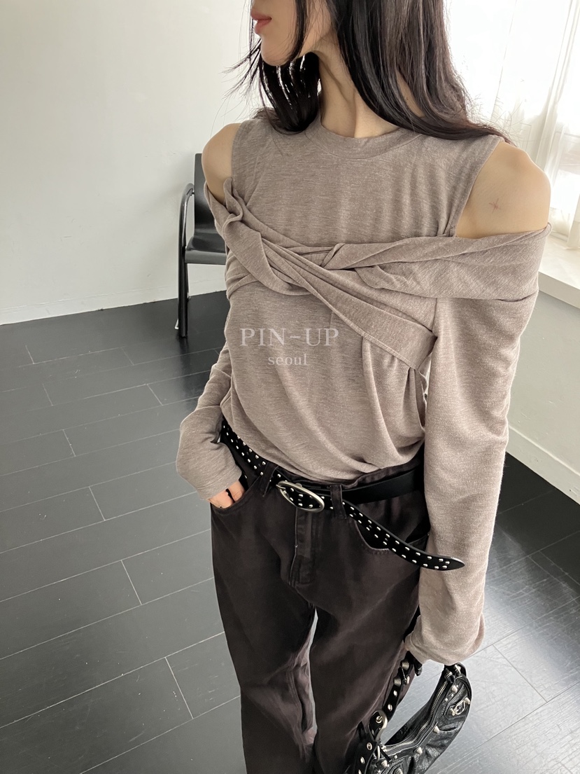 PIN-UP韓國直郵女裝新品人氣休閑熱賣真品時尚推薦長袖T恤PIN-UP長袖T恤