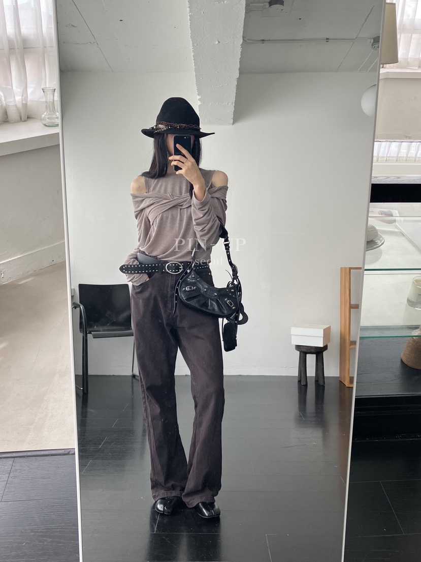 PIN-UP韓國直郵女裝新品人氣休閑熱賣真品時尚推薦長袖T恤PIN-UP長袖T恤