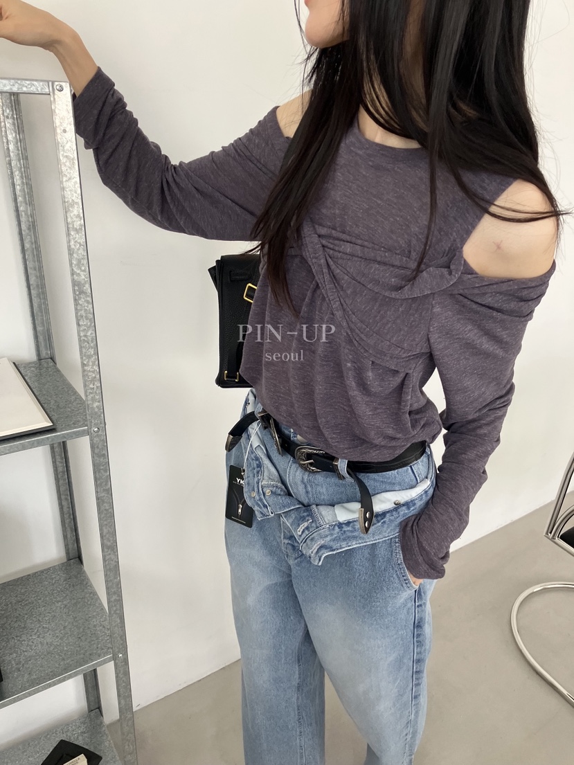 PIN-UP韓國直郵女裝新品人氣休閑熱賣真品時尚推薦長袖T恤PIN-UP長袖T恤