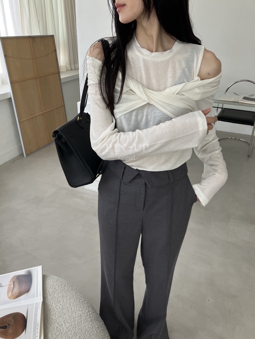 PIN-UP韓國直郵女裝新品人氣休閑熱賣真品時尚推薦長袖T恤PIN-UP長袖T恤