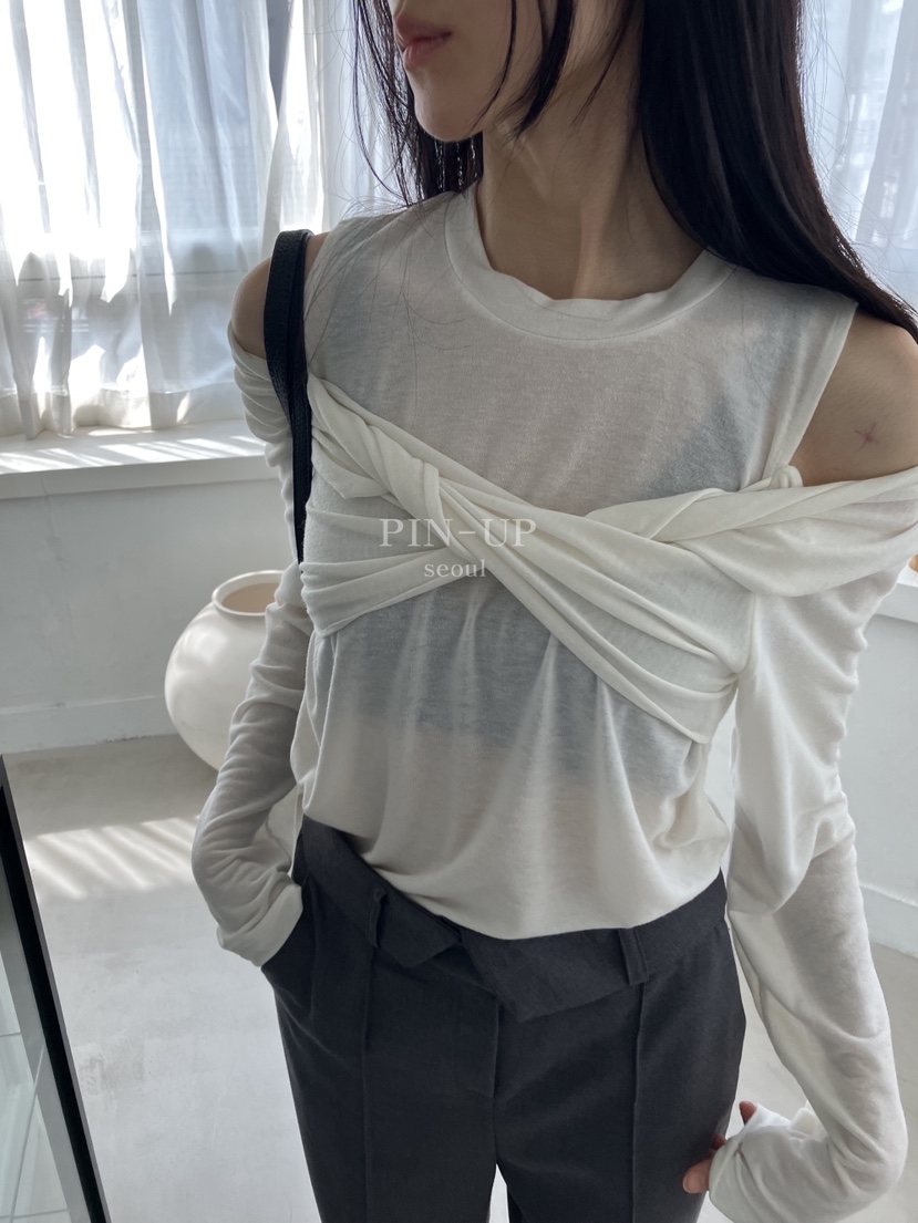 PIN-UP韓國直郵女裝新品人氣休閑熱賣真品時尚推薦長袖T恤PIN-UP長袖T恤